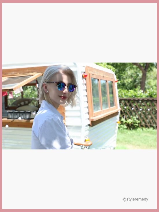 Polarized Sunglasses Semi-Rimless Frame UV Blocking Driving main image 7